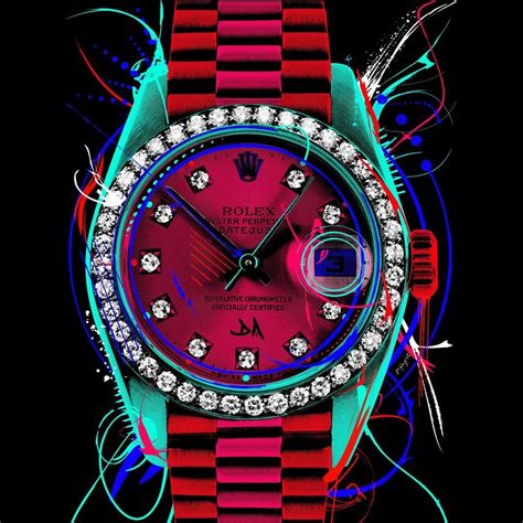 rolex and artist name|Rolex painting.